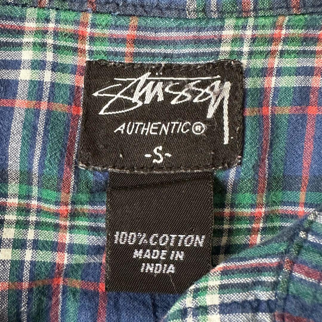 00's stussy ステューシー シャツ 長袖 チェック柄 ロゴ