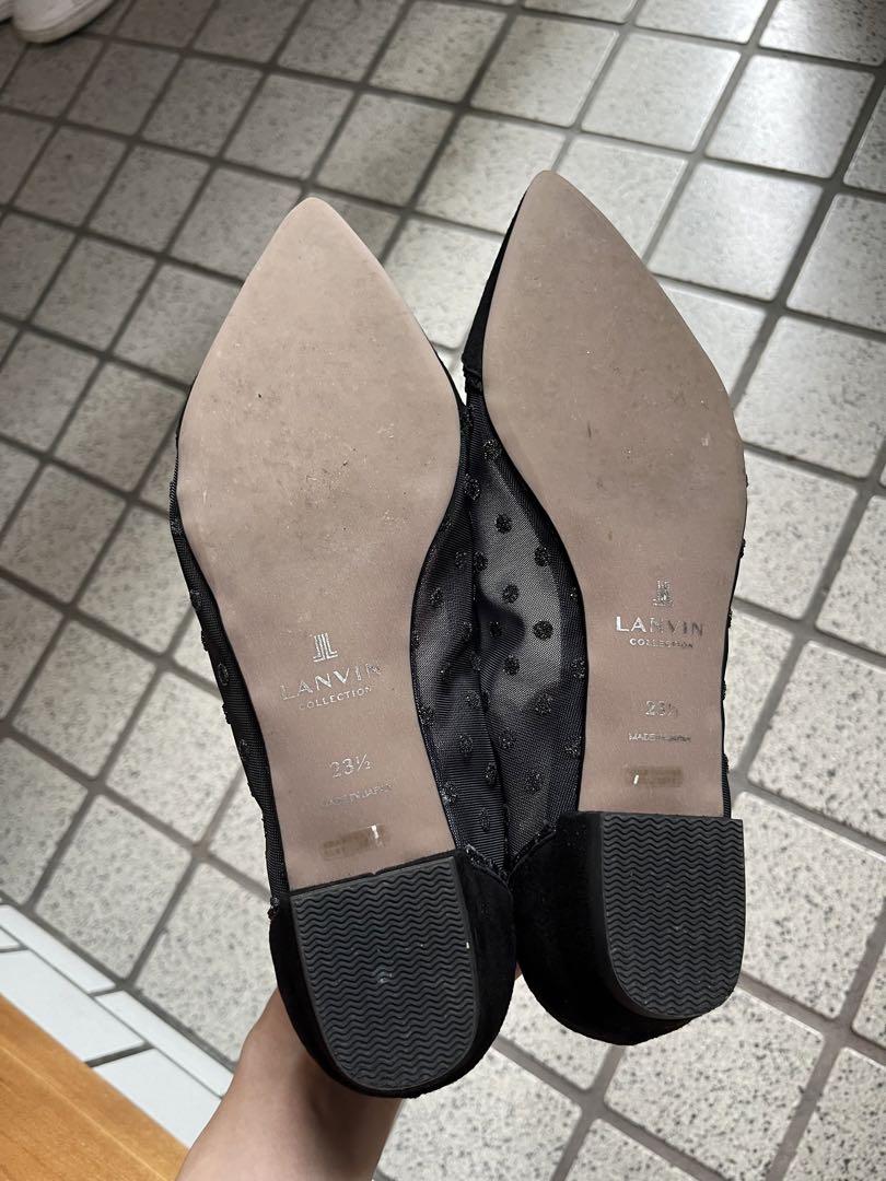 LANVIN ポインテッドトゥチュールカッターパンプス