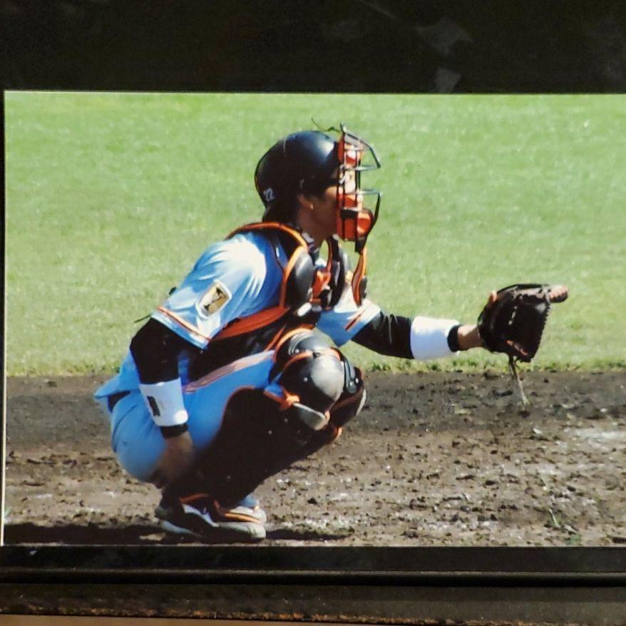 小林誠司選手　宮崎キャンプガチャ　応援パネル 小林誠司、ジャイアンツ、宮崎キャンプ、打撃、捕手、ブルー
