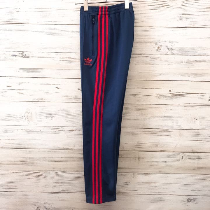 激レア》アディダス adidas☆ジャージ パンツ M 刺繍ロゴ ネイビー