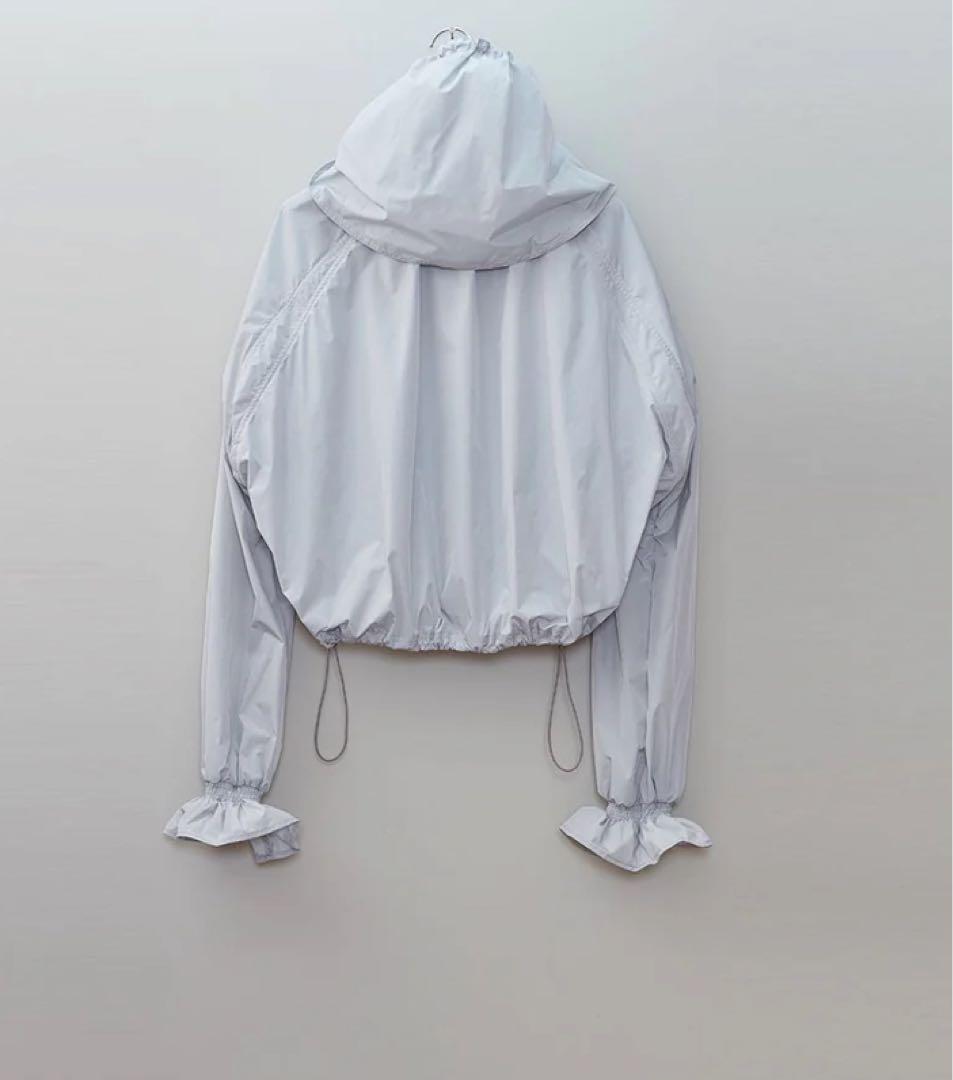 【MASU】 23AW ナイロンフーディジャケット ライトグレー