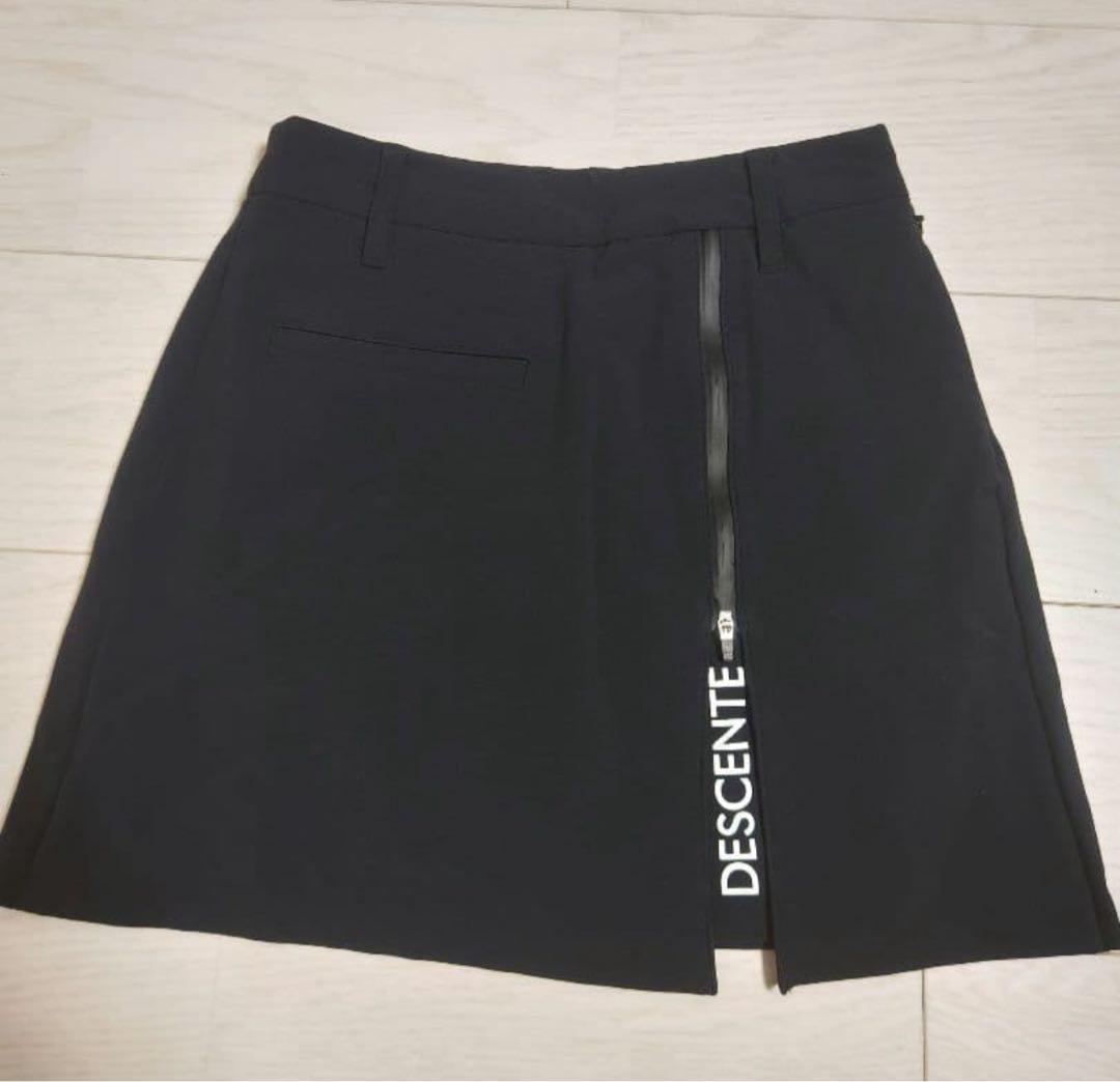 DESCENTE 黒 スリットスカートXS SS DESCENTE GOLF