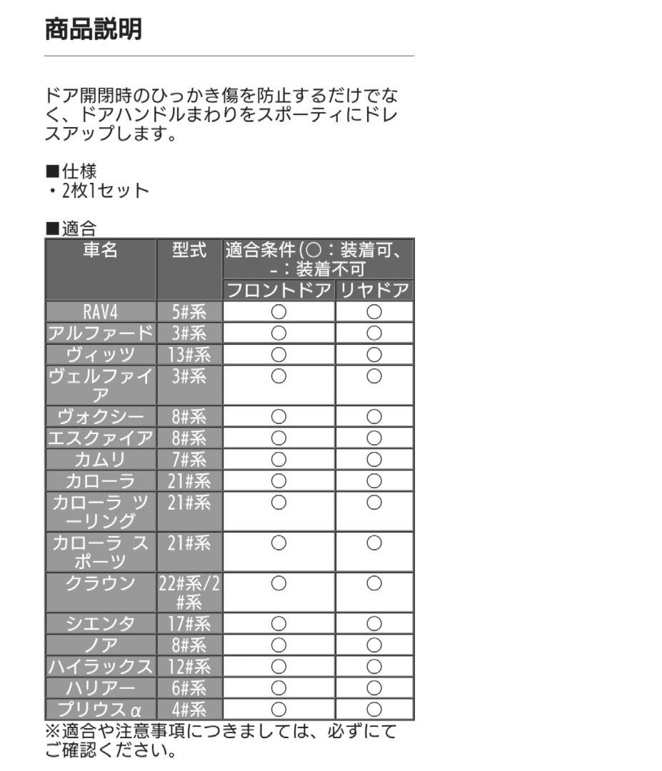 新品❗❗ TRD ドアハンドルプロテクター 2セット 4ドア分
