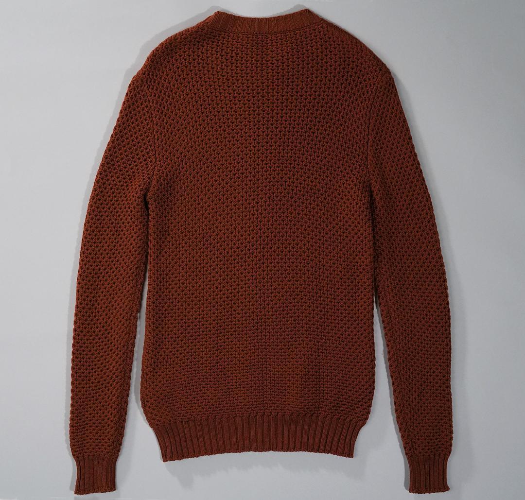 18AW PRADA ハニカム クルーネック ニット セーター ヴァージンウール