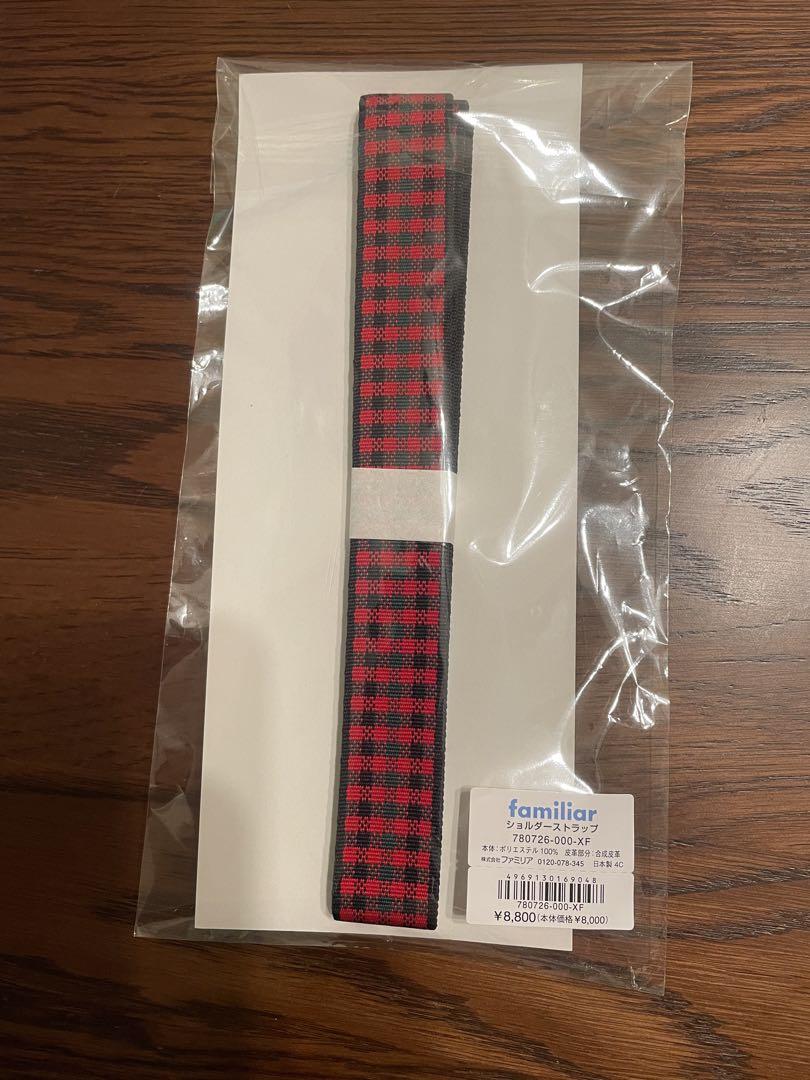 ☆新品☆ファミリア　スマホショルダーストラップ　赤