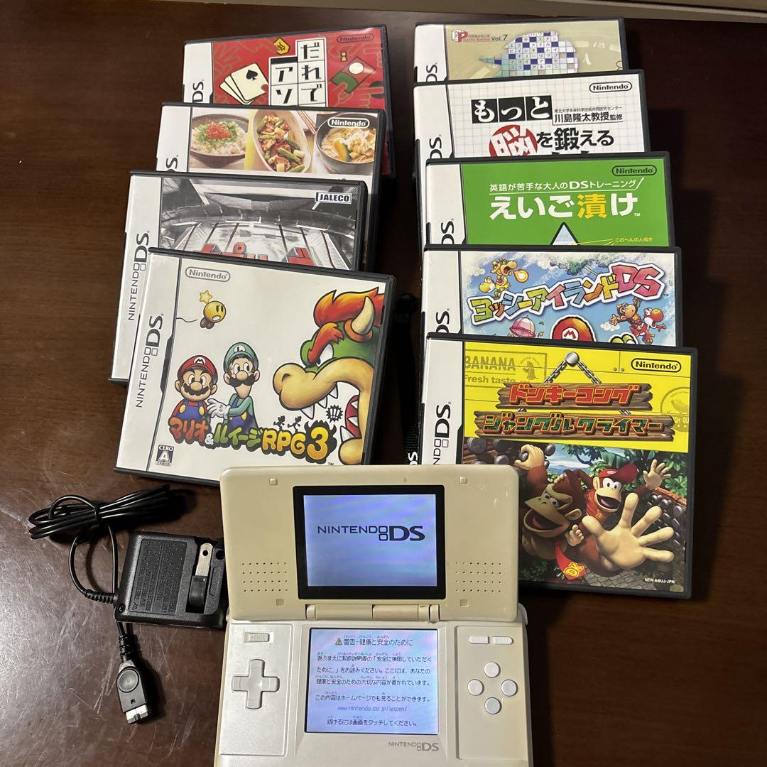 任天堂DS本体(一番初期)とカセット9個 Nintendo DS初代ゲームカセット9個 - メルカリ