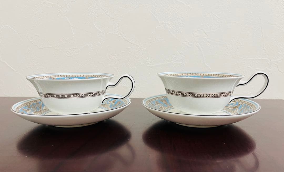 ウェッジウッド フロレンティーンターコイズ カップ&ソーサー 2客 ウェッジウッド