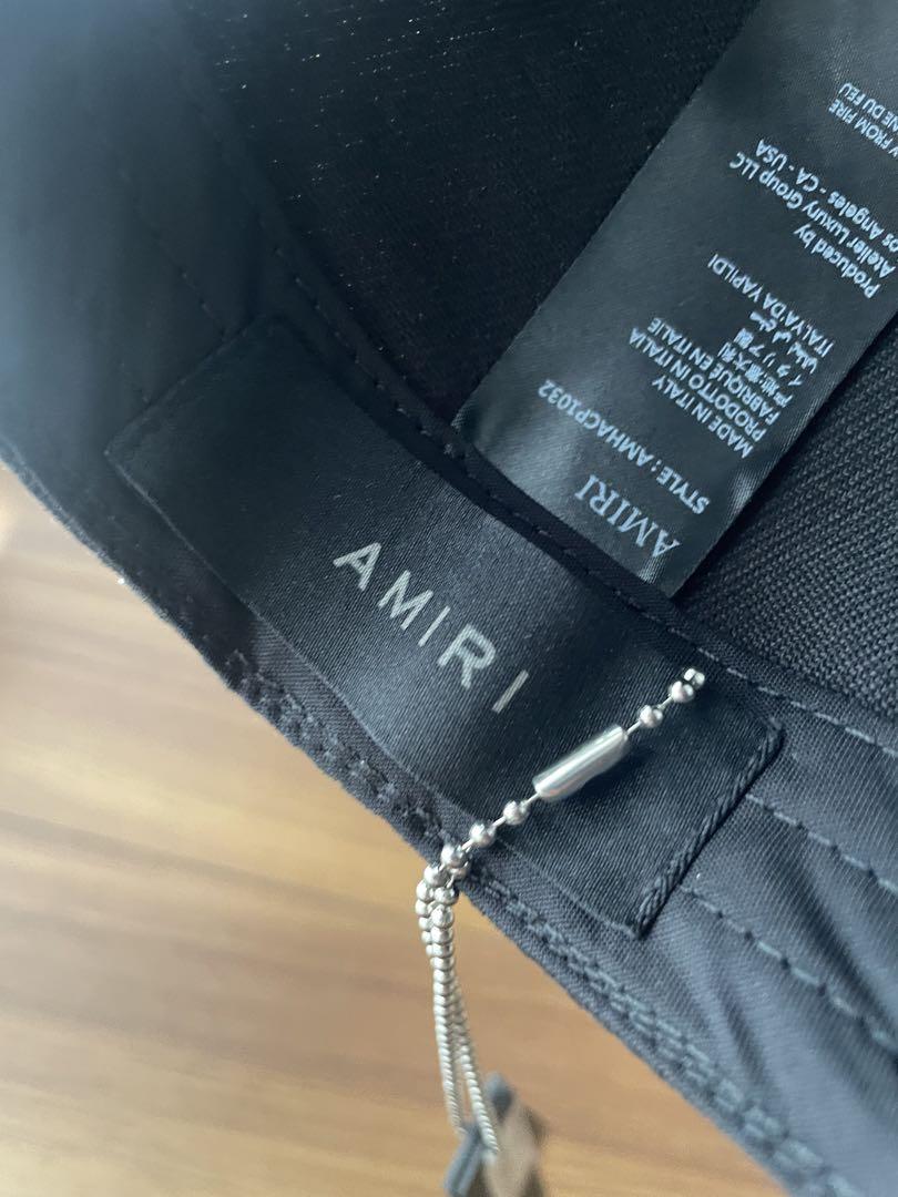AMIRI ブラック キャップ MA CANVAS HAT