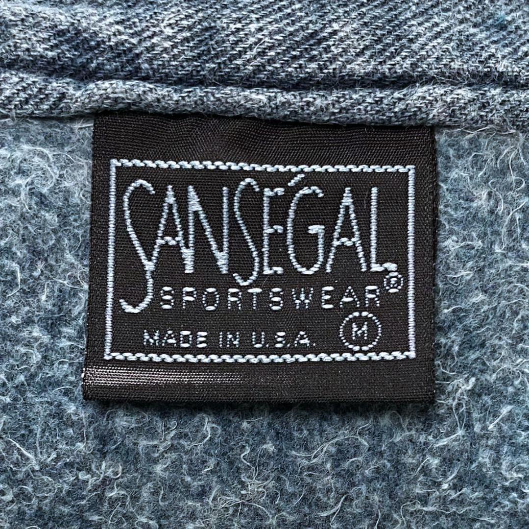 送無■良好【SANSEGAL】ヴィンテージハイネック刺繍トップスUS80-90s