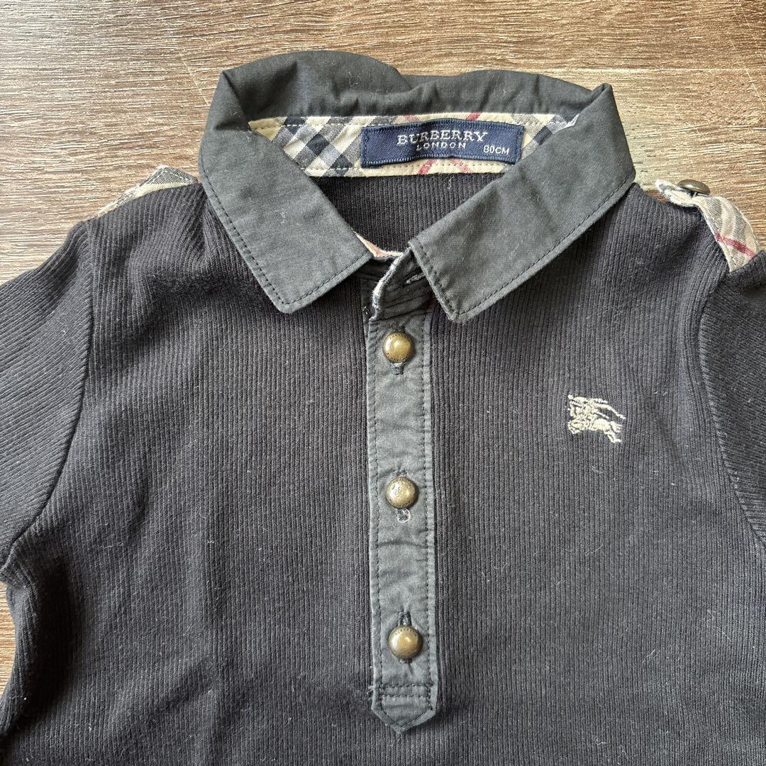 BURBERRY LONDON バーバリー ロンドン ポロシャツ ブラック BURBERRY LONDON バーバリー ロンドン ポロシャツ ブラック