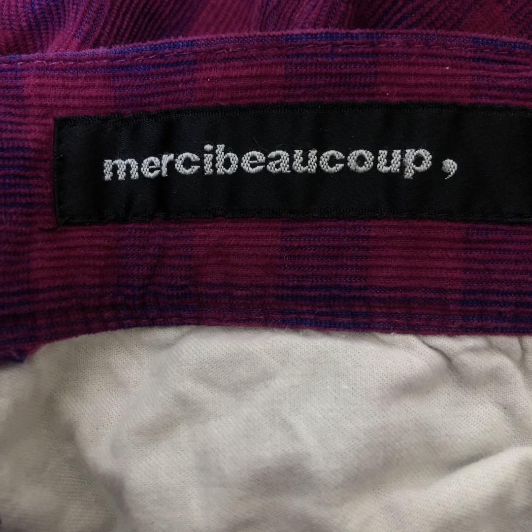mercibeaucoup サルエルパンツ.チェック柄.薄手.サイズ1 mercibeaucoup サルエルパンツ.チェック柄.薄手.サイズ1