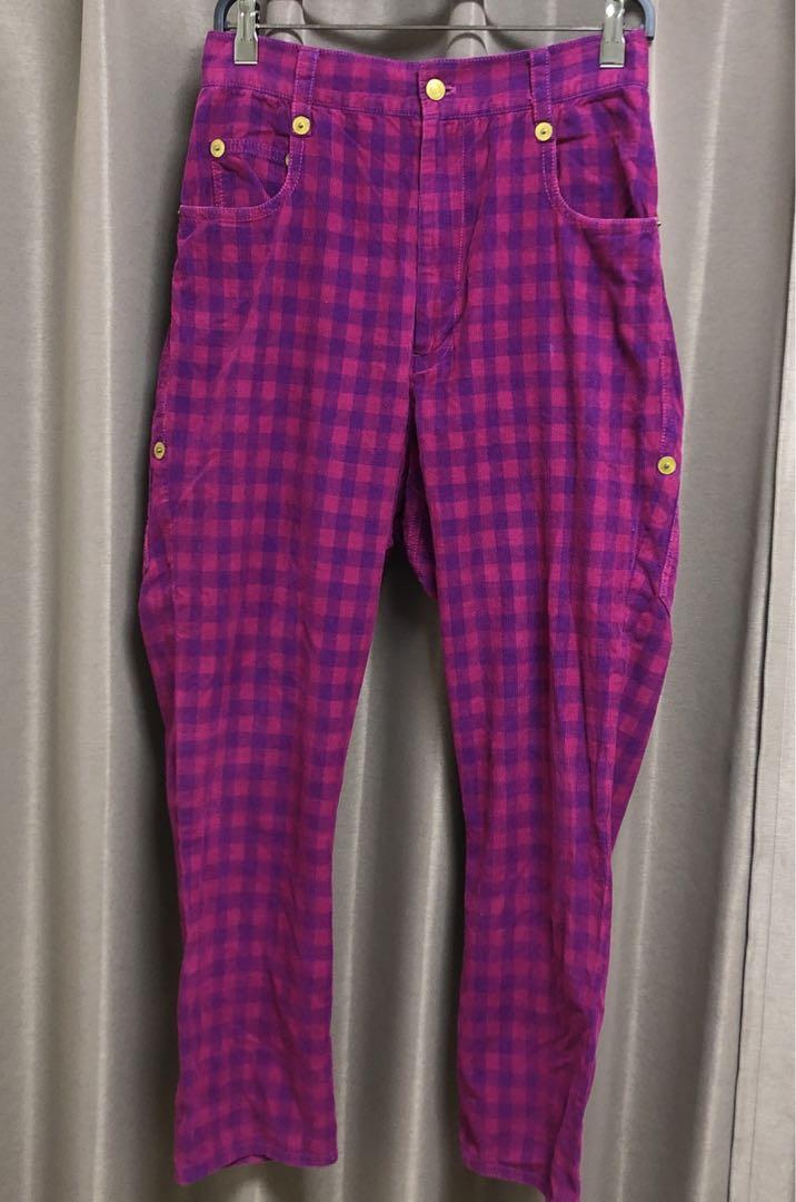 mercibeaucoup サルエルパンツ.チェック柄.薄手.サイズ1 mercibeaucoup サルエルパンツ.チェック柄.薄手.サイズ1