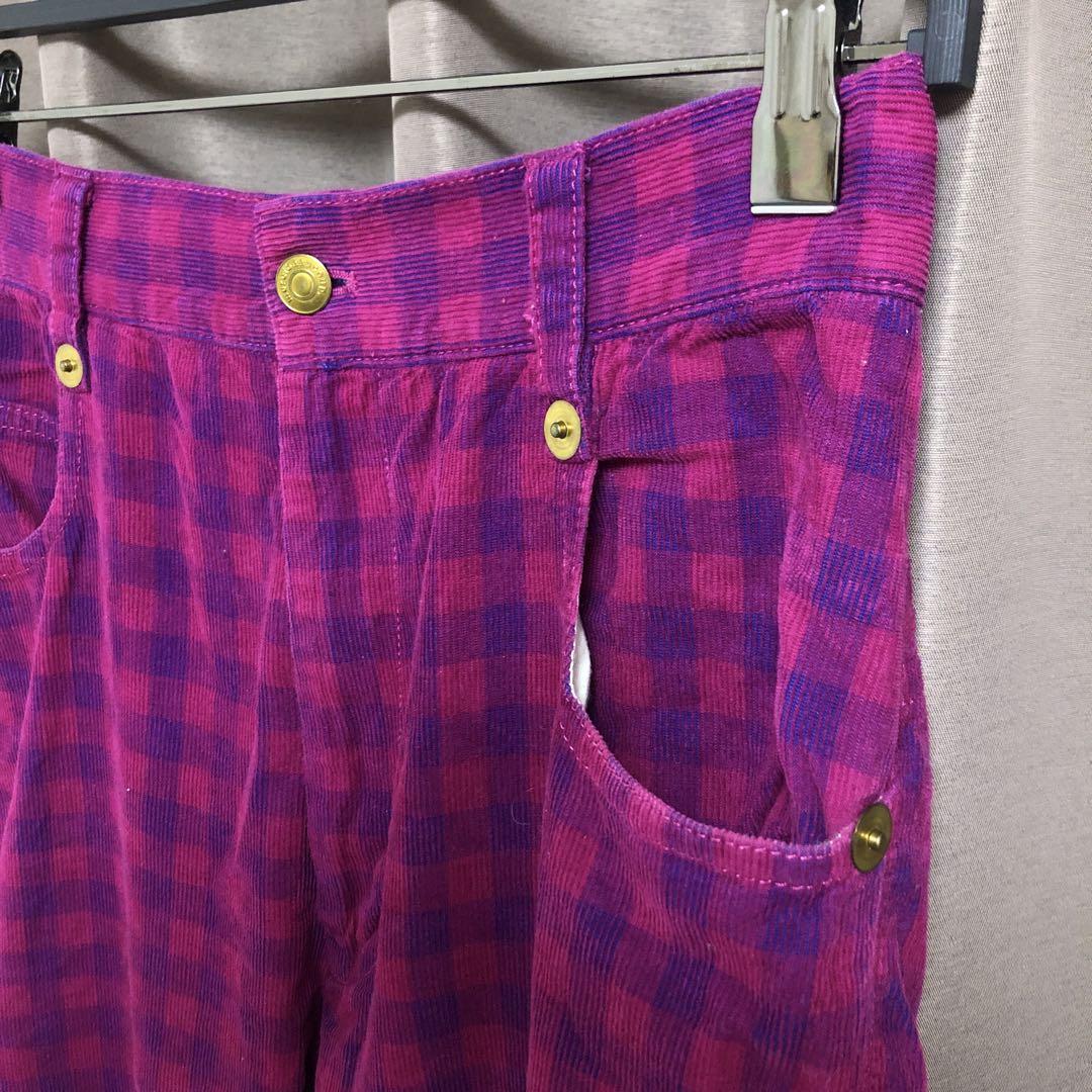 mercibeaucoup サルエルパンツ.チェック柄.薄手.サイズ1 mercibeaucoup サルエルパンツ.チェック柄.薄手.サイズ1