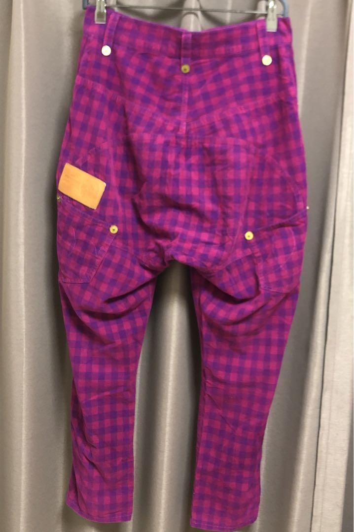 mercibeaucoup サルエルパンツ.チェック柄.薄手.サイズ1 mercibeaucoup サルエルパンツ.チェック柄.薄手.サイズ1