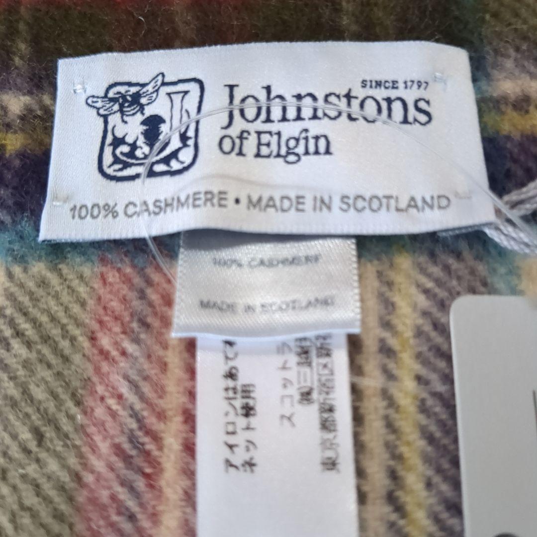 新品未使用 Johnstons of Elgin カシミヤマフラー 三越伊勢丹