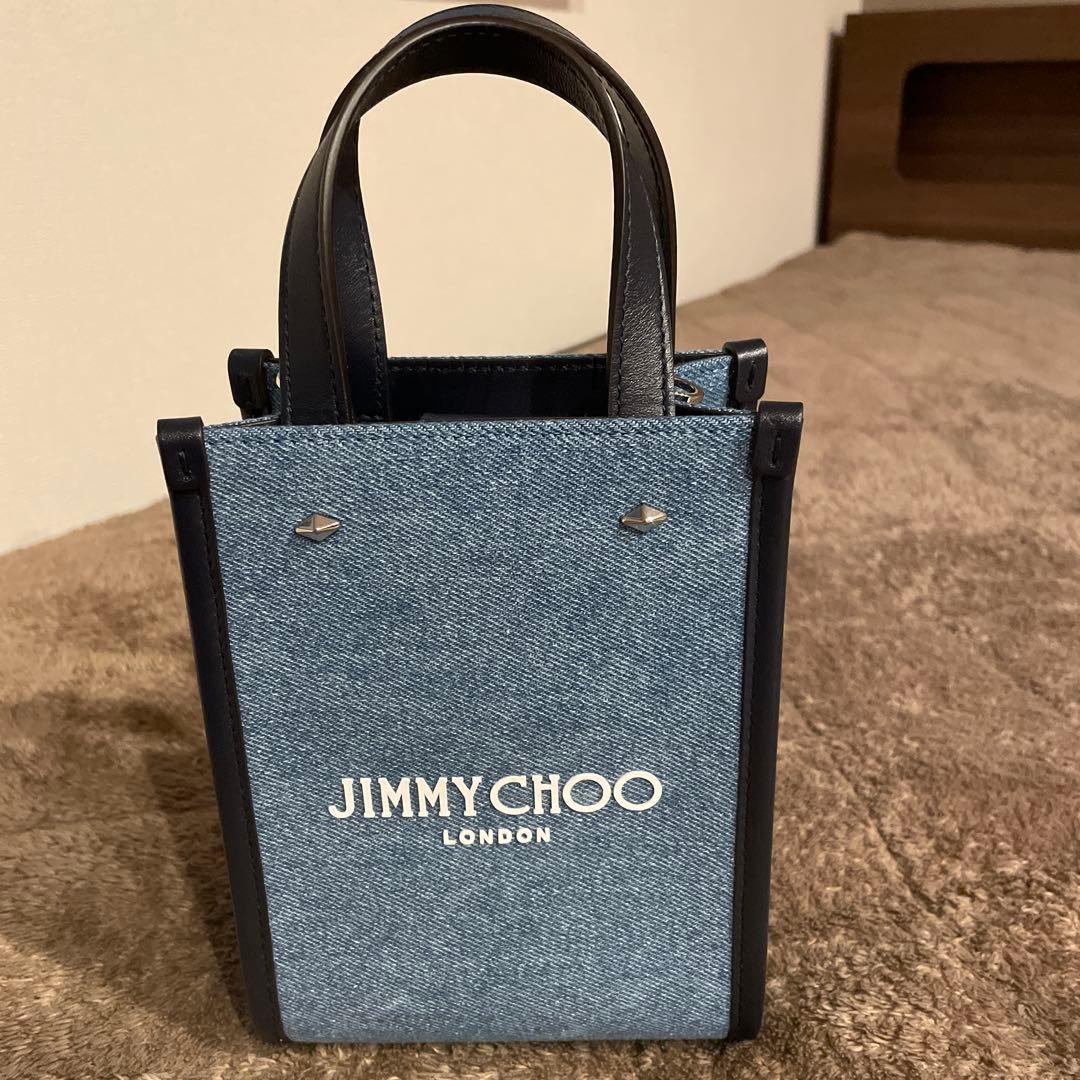 JIMMY CHOO MINI N/S TOTE デニム ショルダーバッグ♡ - メルカリ