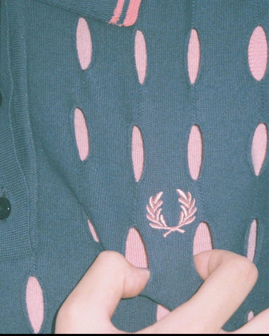 FRED PERRY ×アカネウツノミヤ ポロシャツ グレー ホールパターン