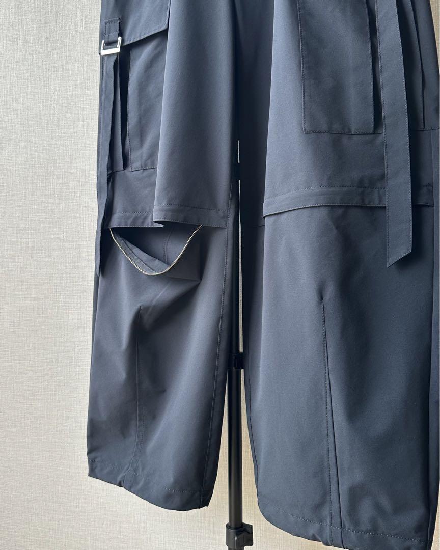 【TAUPE】KNEE ZIP WIDE CARGO PANTS (BLK)