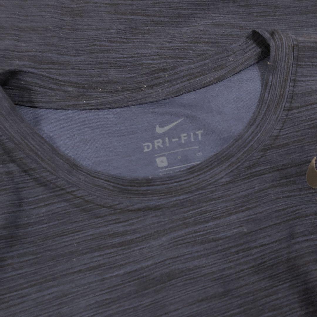 NIKE ナイキ 中古 ワンポイント ロゴ Tシャツ(ネイビー/S)