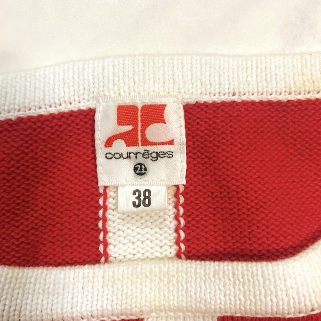 【希少✨】クレージュ Courreges ワンピース ロゴ スパンコール Y2K courrèges クレージュ21 ノースリーブニットワンピース レトロ