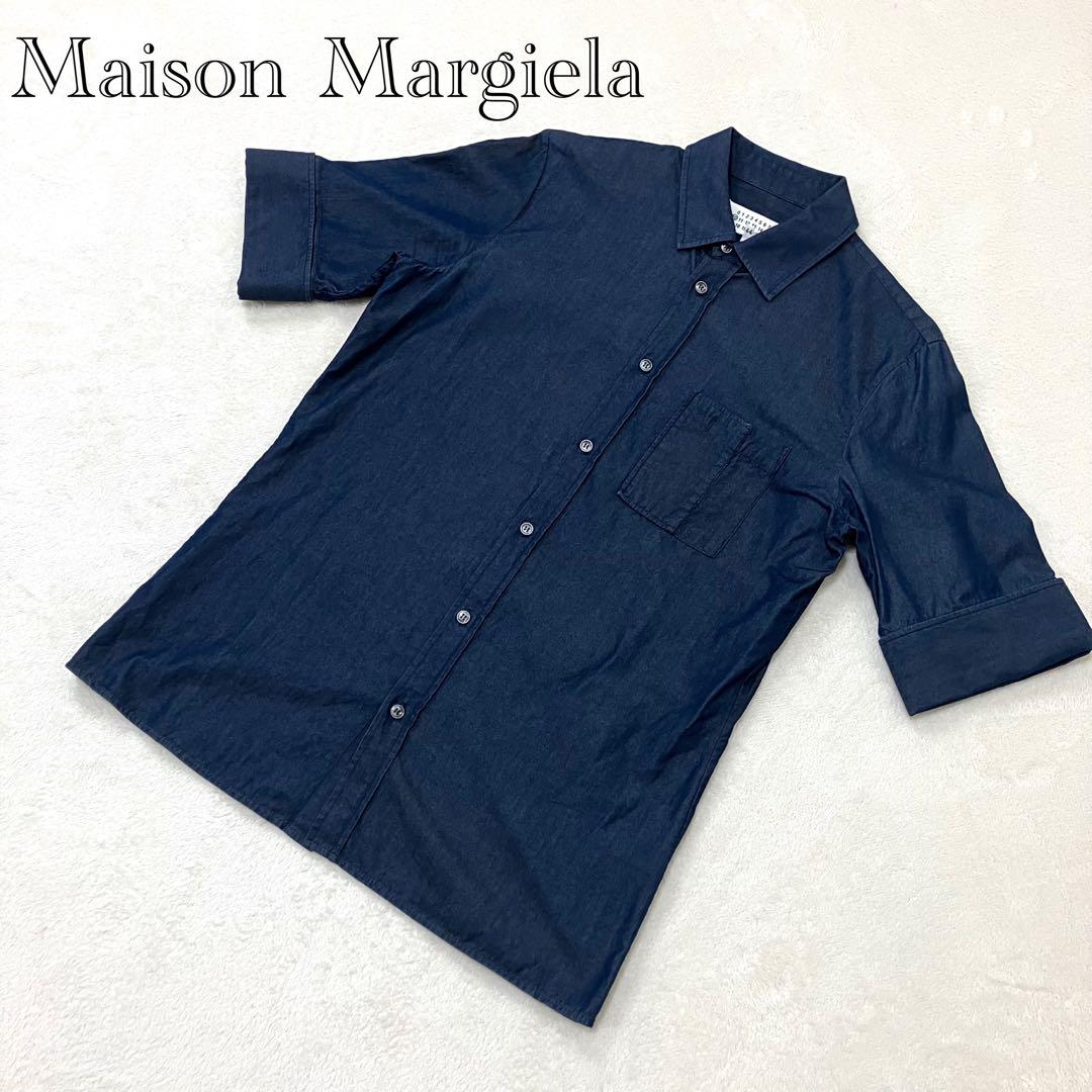 美品/Maison Margiela/シャツ/半袖/インディゴ/デニム/