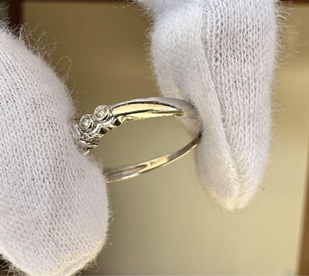【美品】プラチナ900 ダイヤモンド 0.12ct リング 12号 指輪 画像9