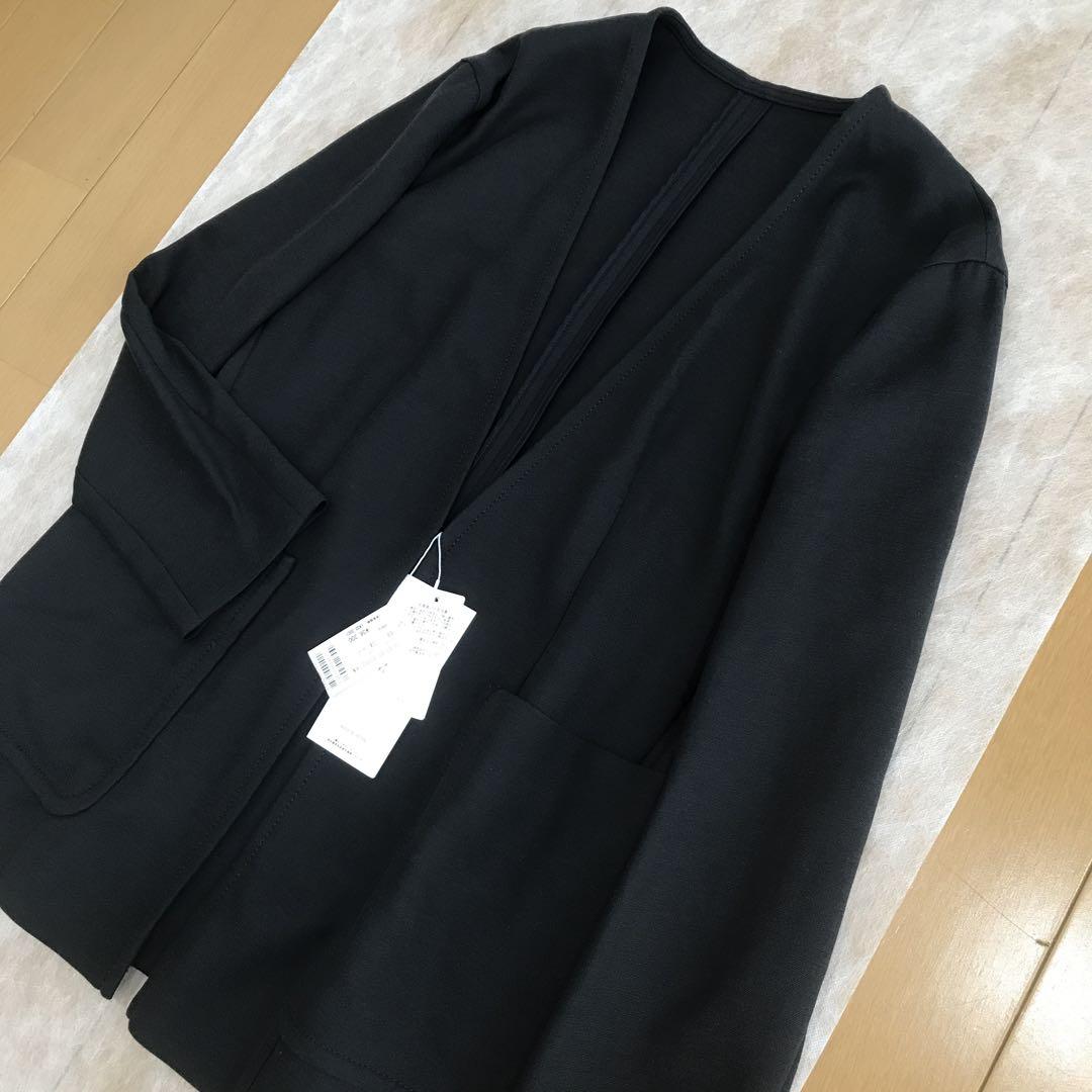 新品 トゥモローランドCollection ノーカラーJK ネイビー 34 - メルカリ