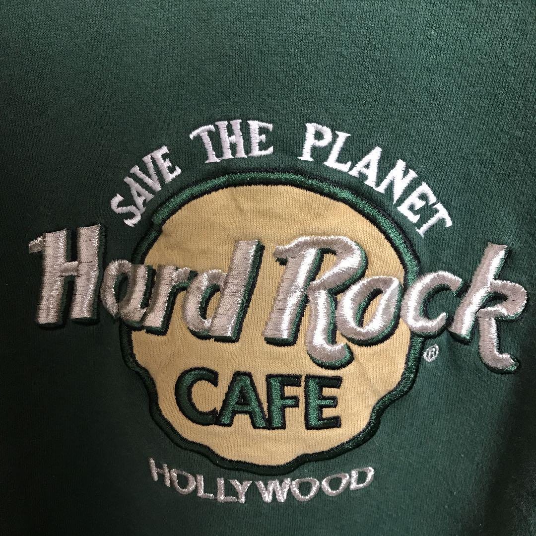 90's Hard Rock Cafe スウェット グリーン Mサイズ