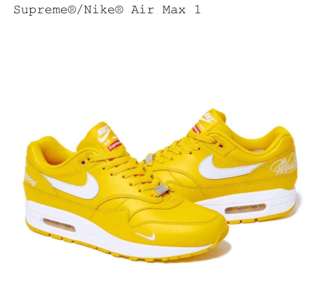 Supreme Nike Air Max 1 yellow 28.5㎝