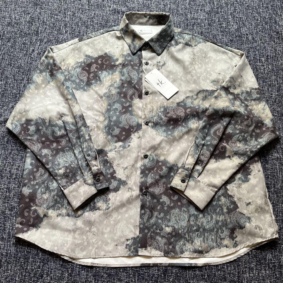 [L]新品未使用タグ付きtk.ペイズリー柄長袖シャツ　takeo kikuchi