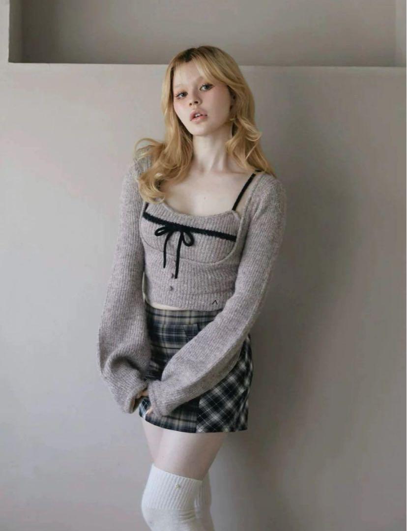 andmary Natalie ribbon set モカ