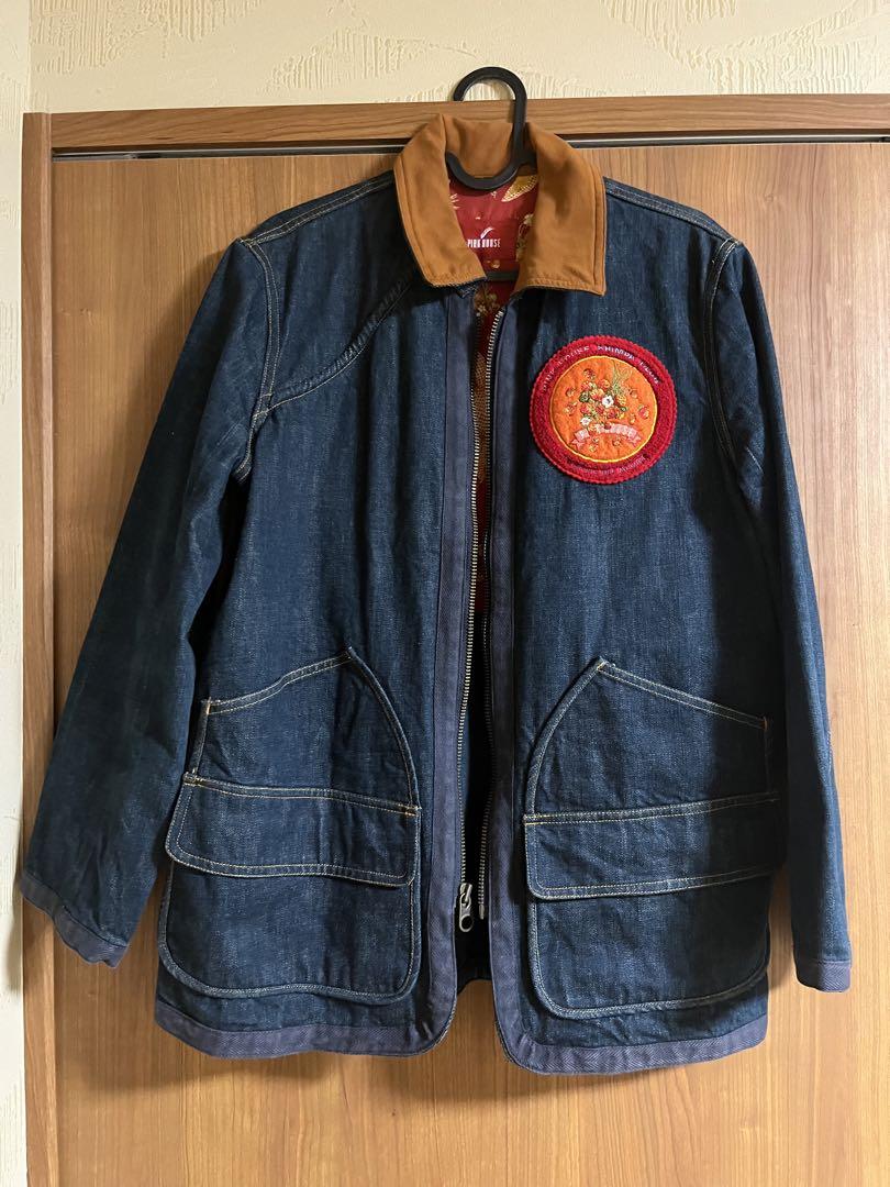 ギンガムうさぎ　刺繍入りデニムジャケット　ピンクハウス ギンガムうさぎ刺繍入りデニムジャケットピンクハウス