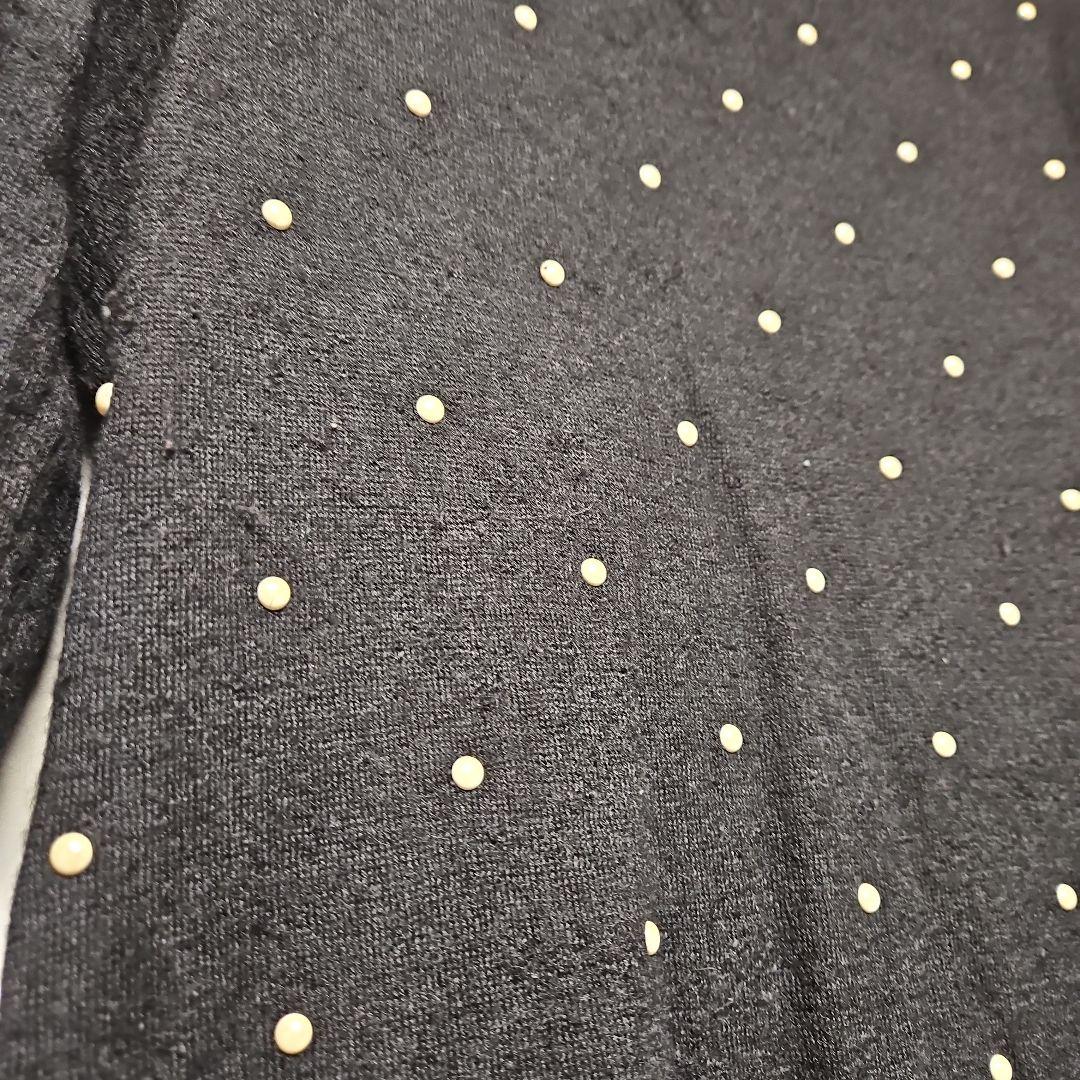 CHANEL カシミヤニットワンピース黒38パール - メルカリ