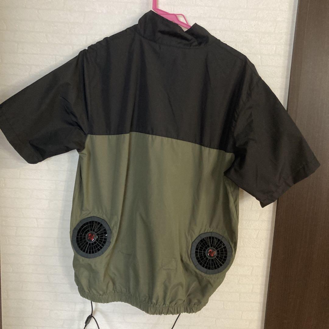 空調服　 黒とカーキー Ｌサイズ 半袖