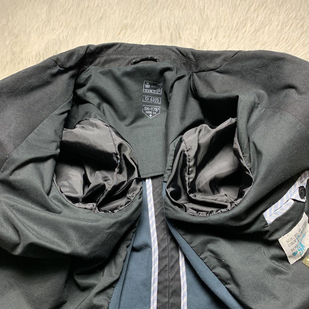 diesel archive vintage レザー使い 背中ZIP M 黒