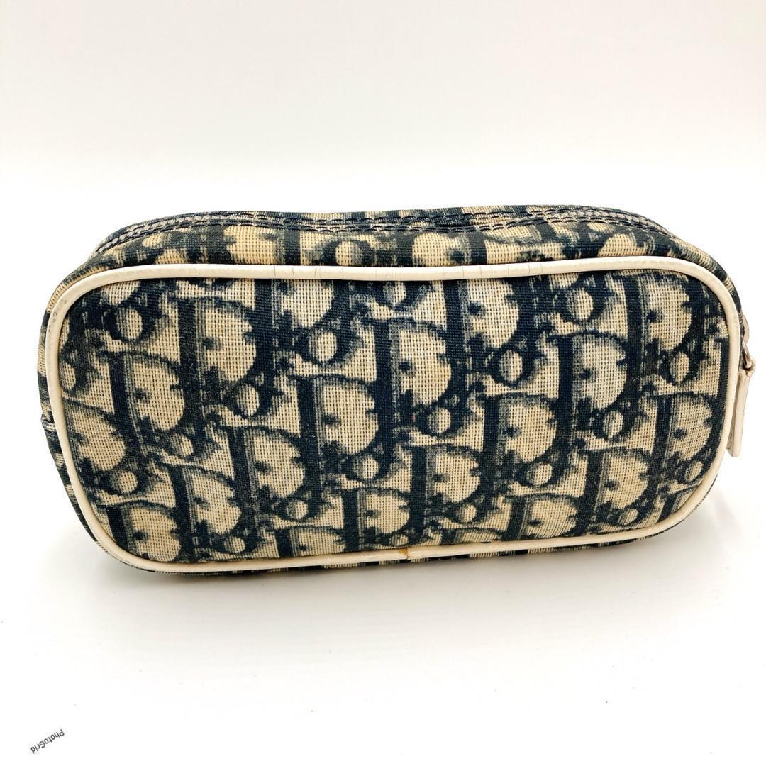 Christian Dior ディオール ポーチ トロッター ネイビー 0502