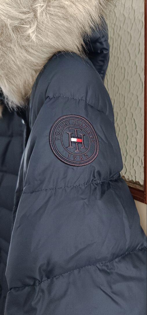 Tommy Hilfiger ダウンジャケット ネイビー ミディ丈