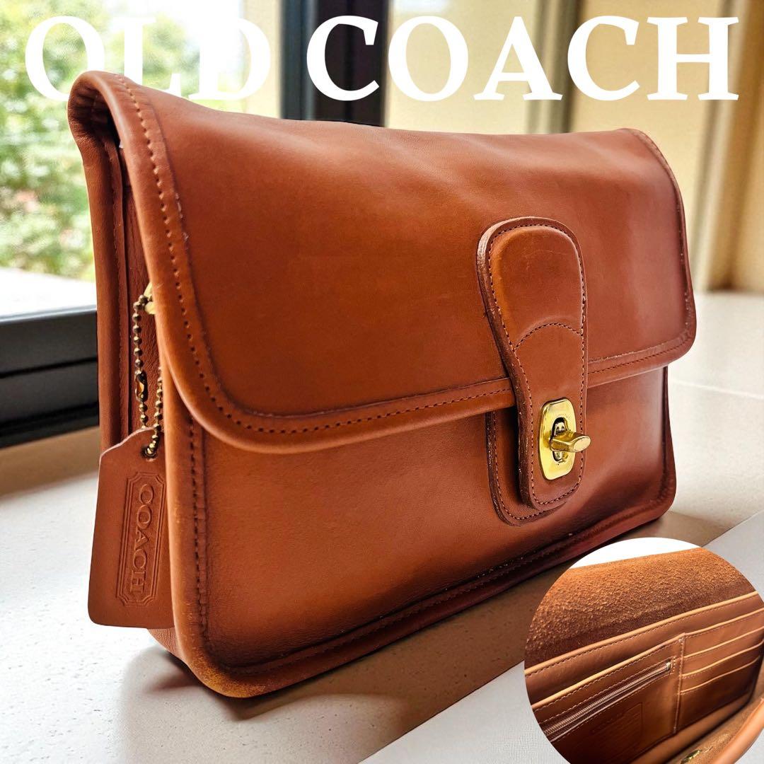 美品✨ OLD COACH オールドコーチ セカンドバッグ 財布一体 本革 茶色