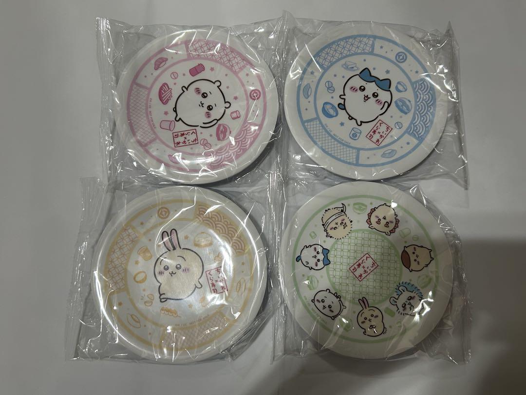 ちいかわ　くら寿司　寿司皿　プレート 4種類　ハチワレ　うさぎ　セット　①