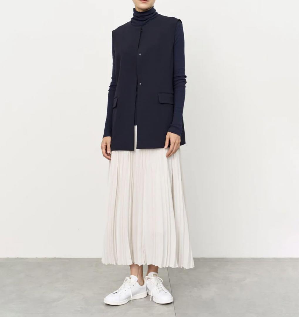 SOÉJU ソージュ クルーネックジレ ベスト ネイビー M 美品