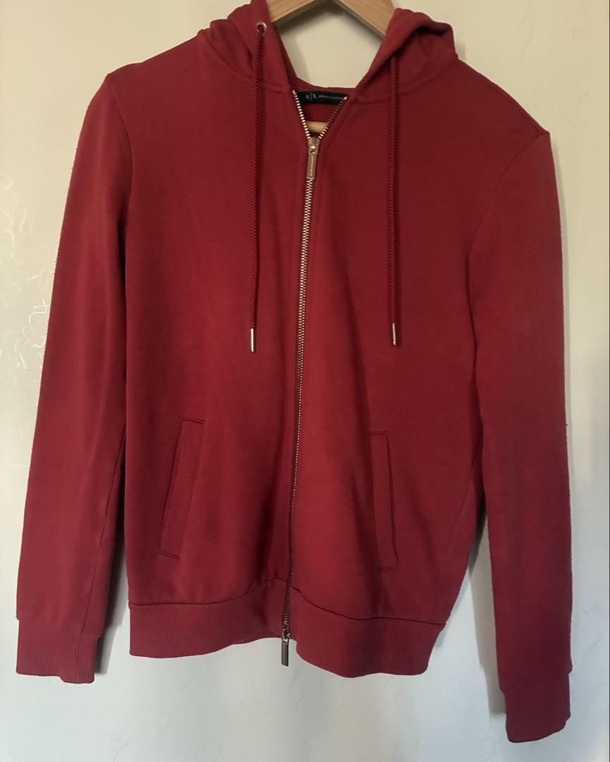 Armani Exchange 赤 フード付きパーカー XS