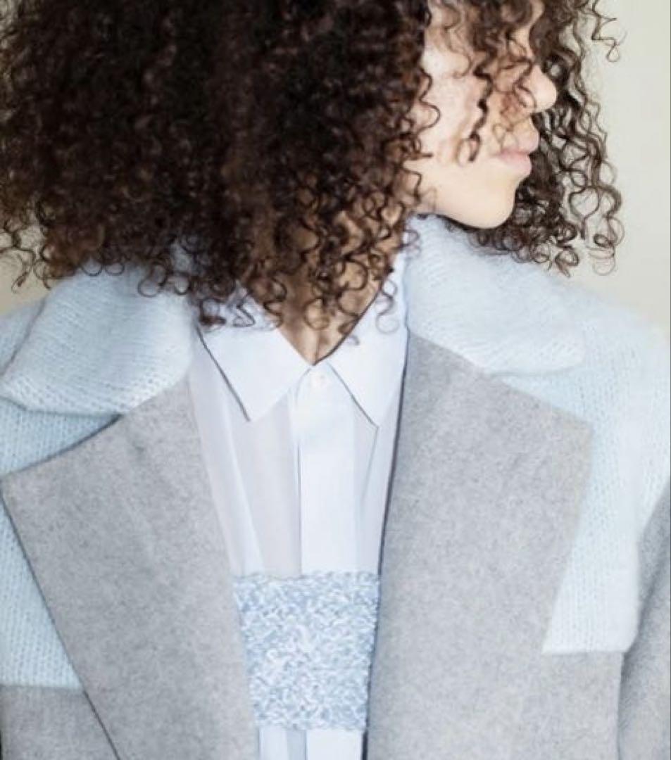 Harikae ハリカエ　shirt with knit ブルーシャツ