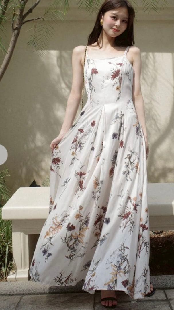 FRAY I.D 2025 秋 00ボタニカルプリントキャミソールワンピースS・FRAY I.D