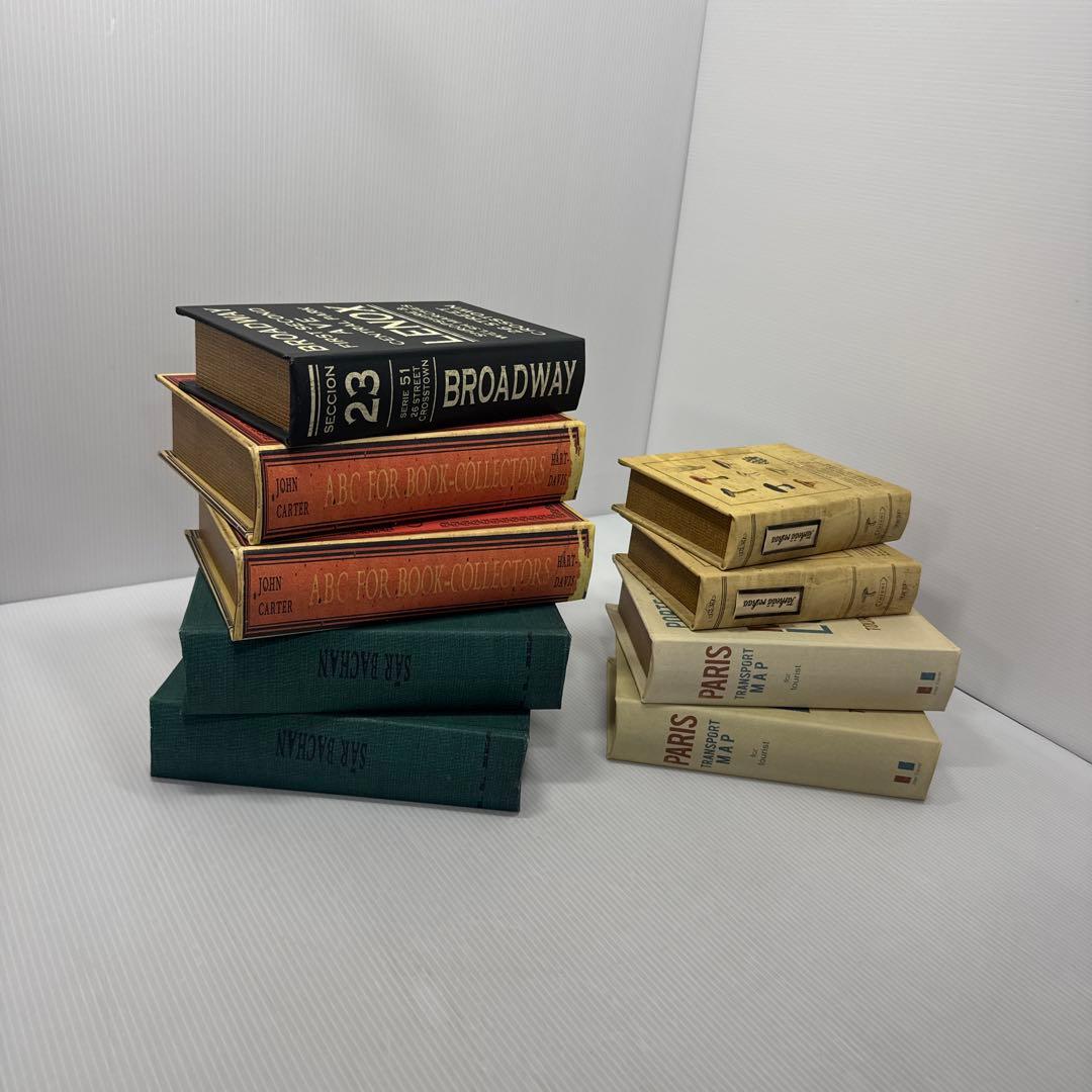 洋書風 ブック型 小物入れ 高級インテリア 収納ボックス 9点 まとめ売り 洋書風 ブック型 小物入れ 高級インテリア 収納ボックス 9点 まとめ売り