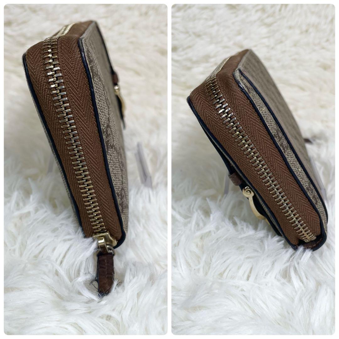 GUCCI グッチ 長財布 ラウンドファスナー ニース GGスプリーム ベルト