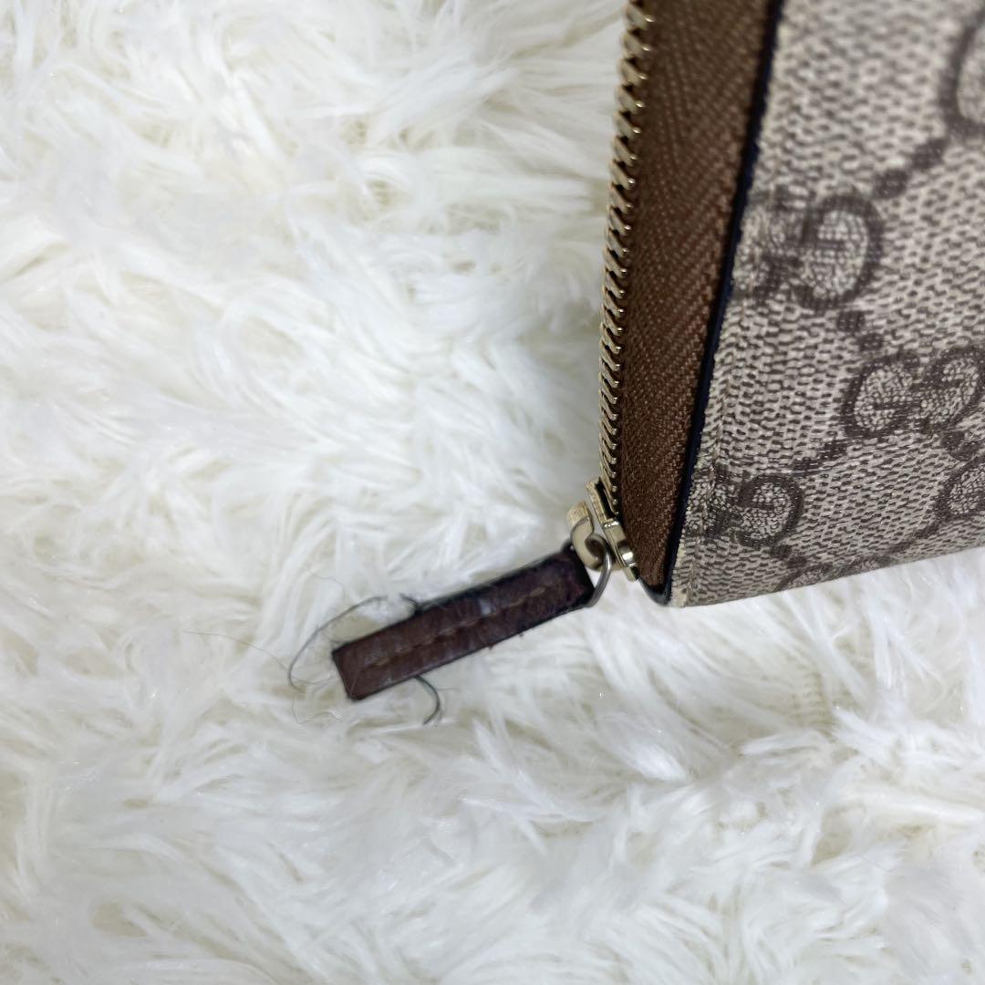 GUCCI グッチ 長財布 ラウンドファスナー ニース GGスプリーム ベルト