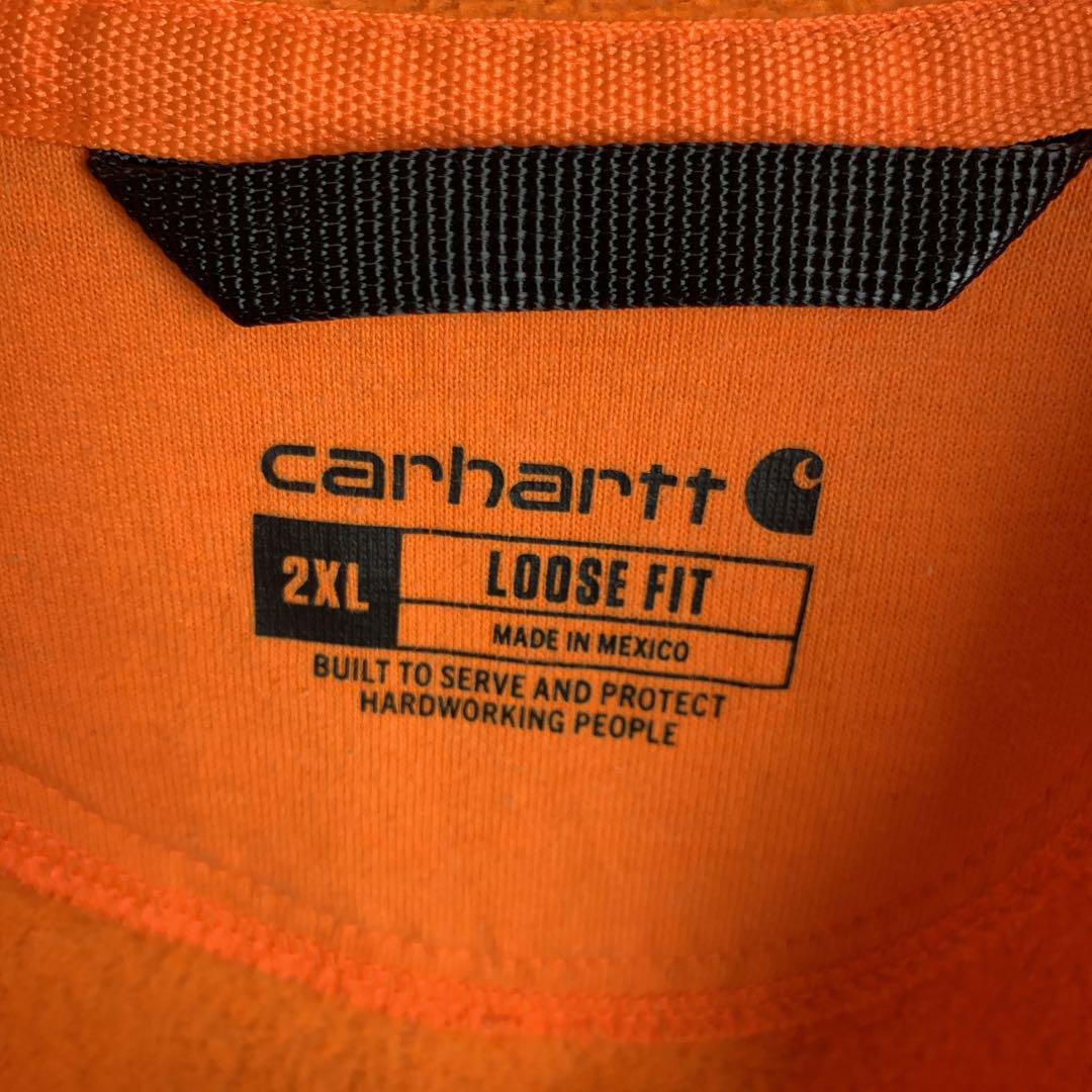【即完モデル‼︎】Carhartt◎XXL 橙 フルジップ パーカー C131