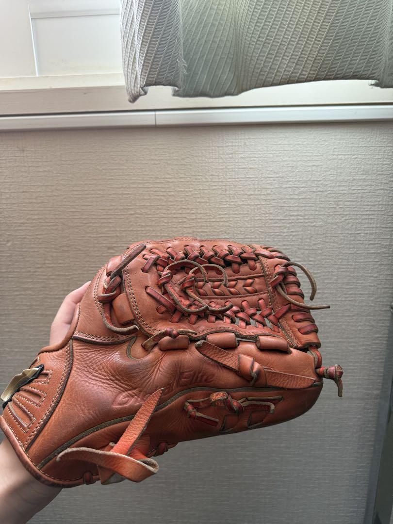 Mizuno G-ELITE 右投げ用グローブ オレンジ グローブ
