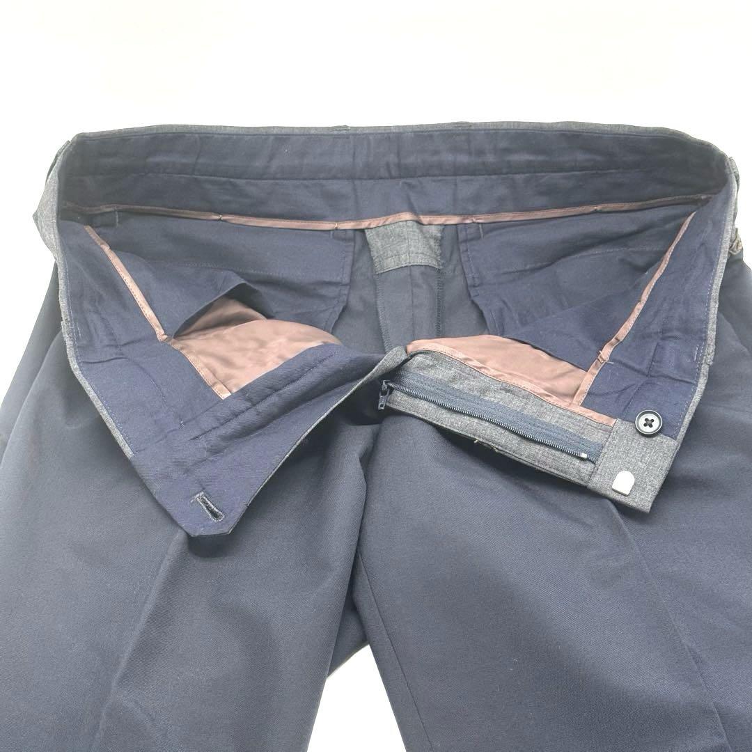 kolor カラー　ネイビー レース付　クロップドパンツ　メンズ　3 L 美品