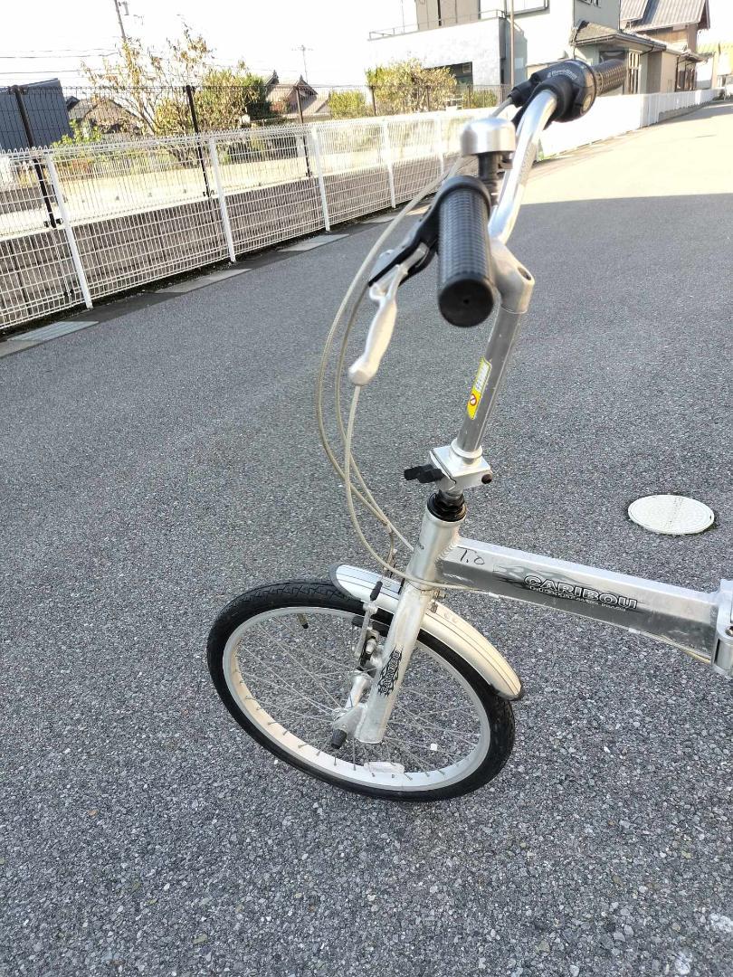 折り畳み自転車　20インチ　アルミ　ポリッシュ　カリブーライト 6段変速